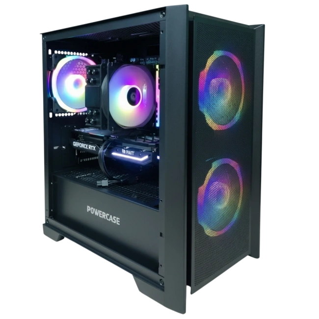 Игровой компьютер 991681 (Core i5-12400F 2.5 ГГц/Intel B760/32 ГБ 6.0 ГГц/1024 SSD/RTX 5050 8 ГБ/Wi-Fi/650W/Powercase ALISIO Micro Z3B ARGB V2 ARGB Black) - купить по выгодной цене!